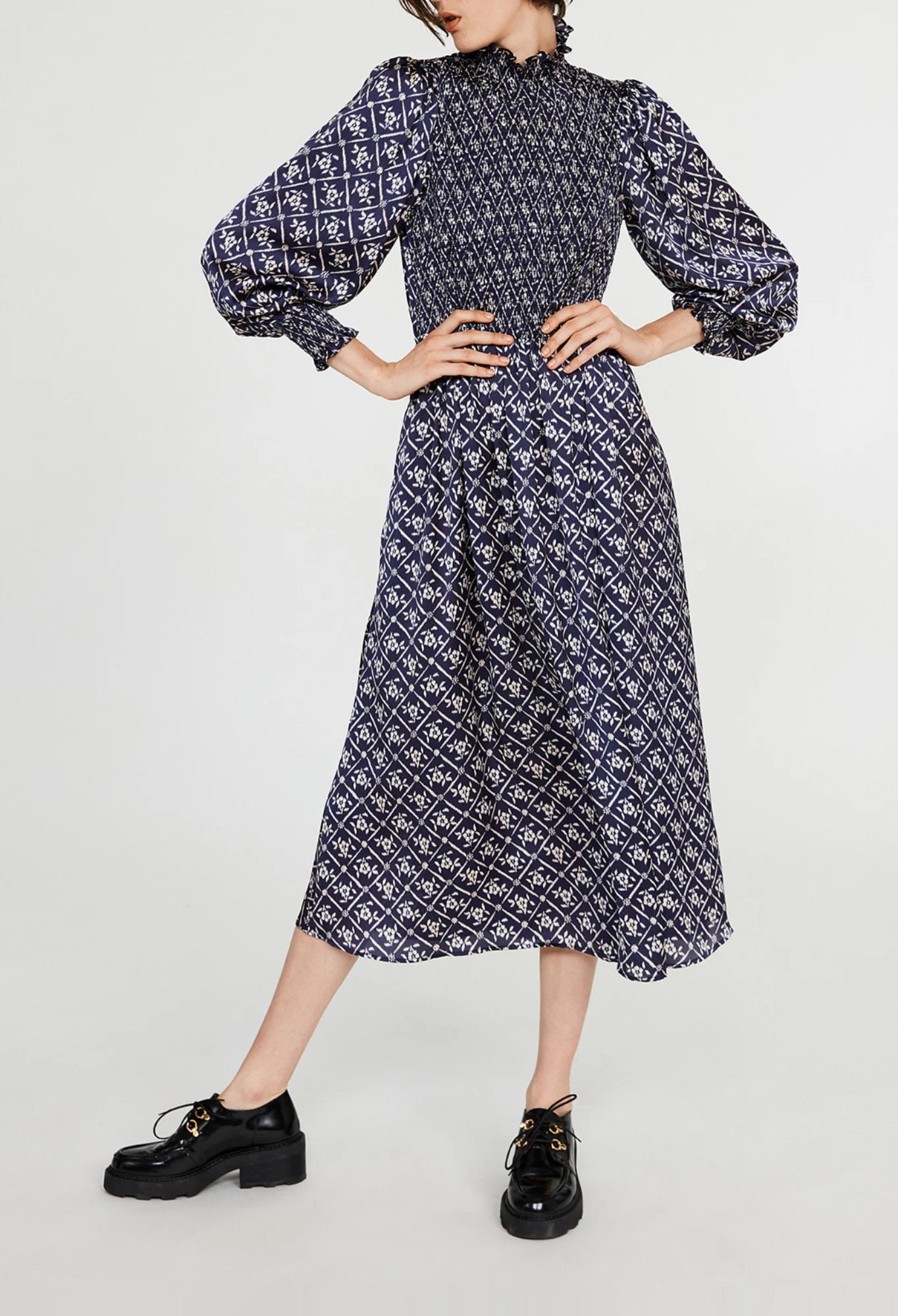 Claudie Pierlot - Robe motifs col montant T.40