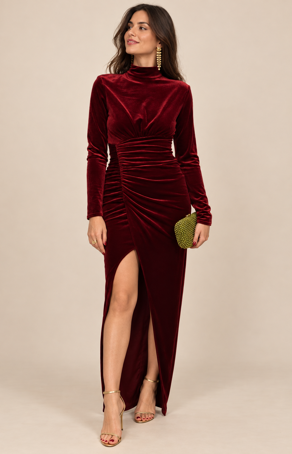 Robe Jaz velours bordeaux