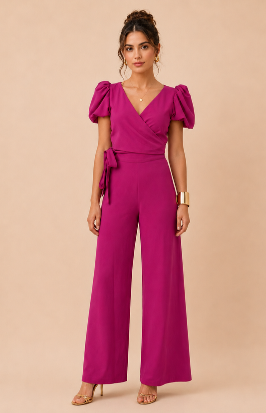 Coosy - Combinaison fuchsia manches ballon