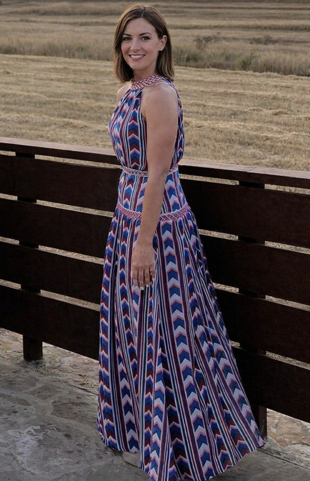 Coosy - Robe halter géométrique