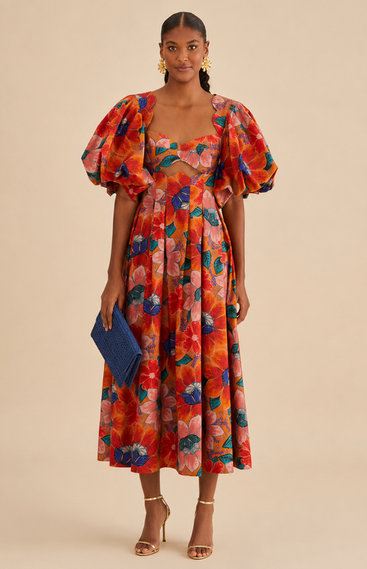 Robe Marias longue fleurs