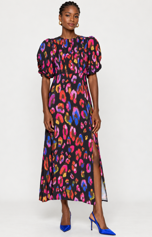 Robe colorée léopard