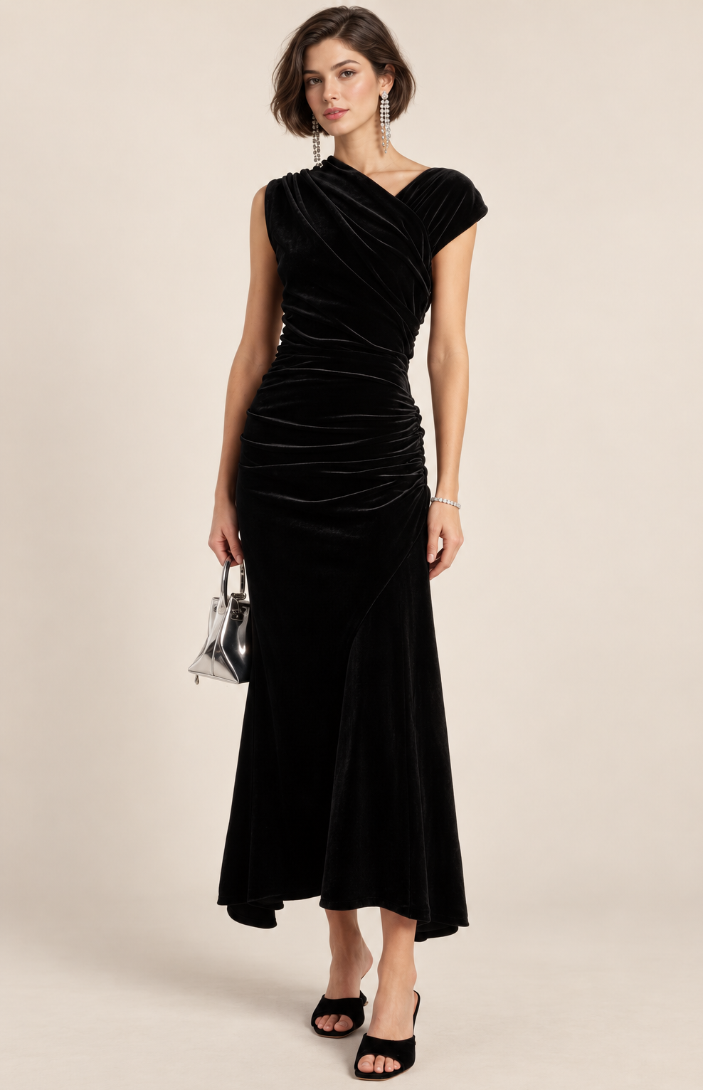 Robe velours noire