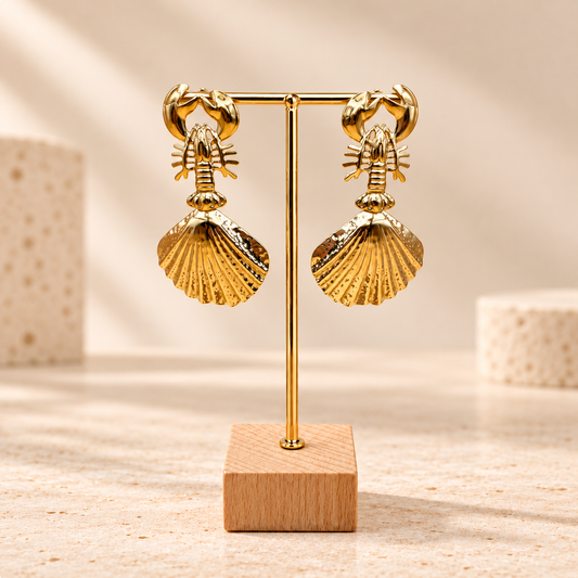 Boucles d'oreilles Ecrevisse