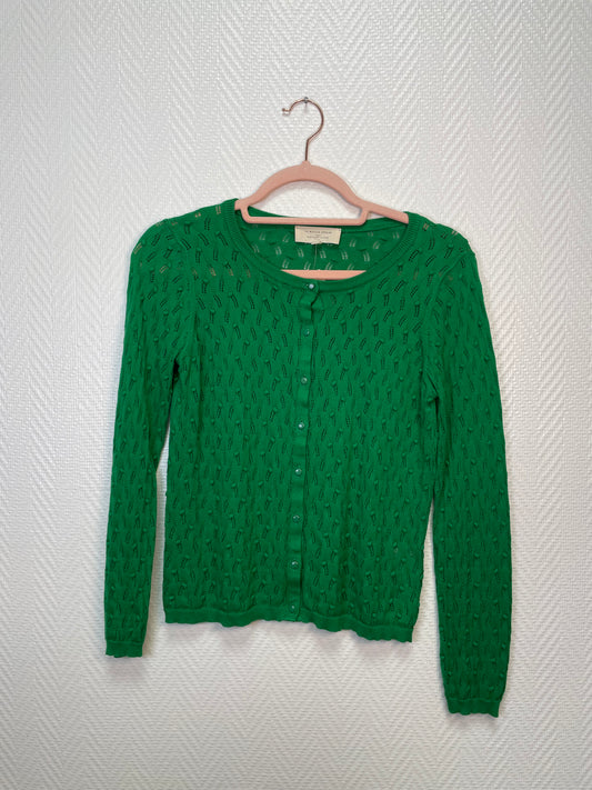 Sezane - Gilet vert plumetis T.XS