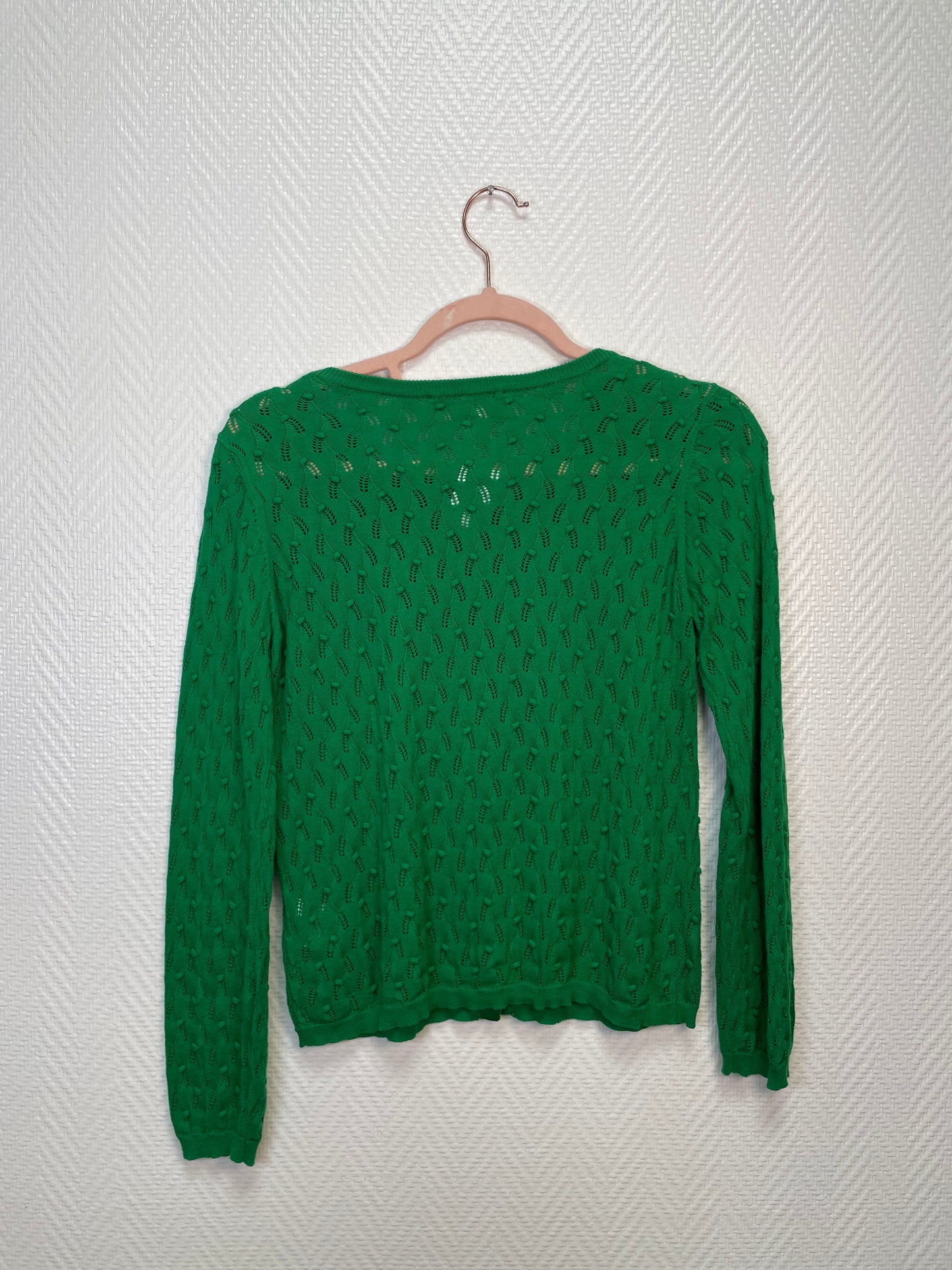Sezane - Gilet vert plumetis T.XS
