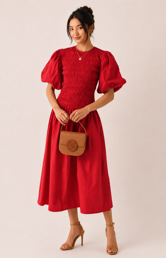 Maria de la Orden - Robe Diana red lollipop