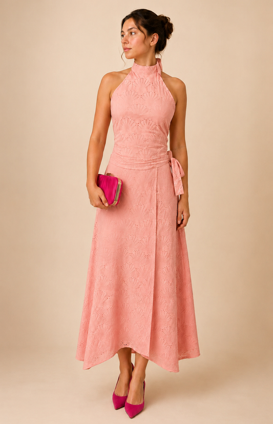 Ensemble dentelle rose