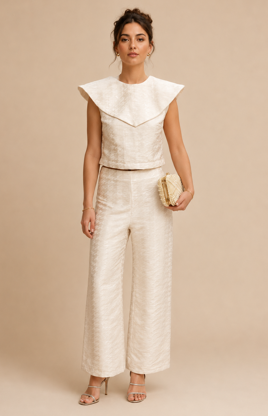 Location ensemble blanc Panambi top pantalon mariage civil Paris