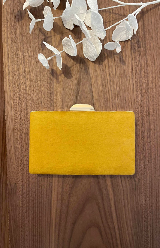 Pochette rectangulaire moutarde