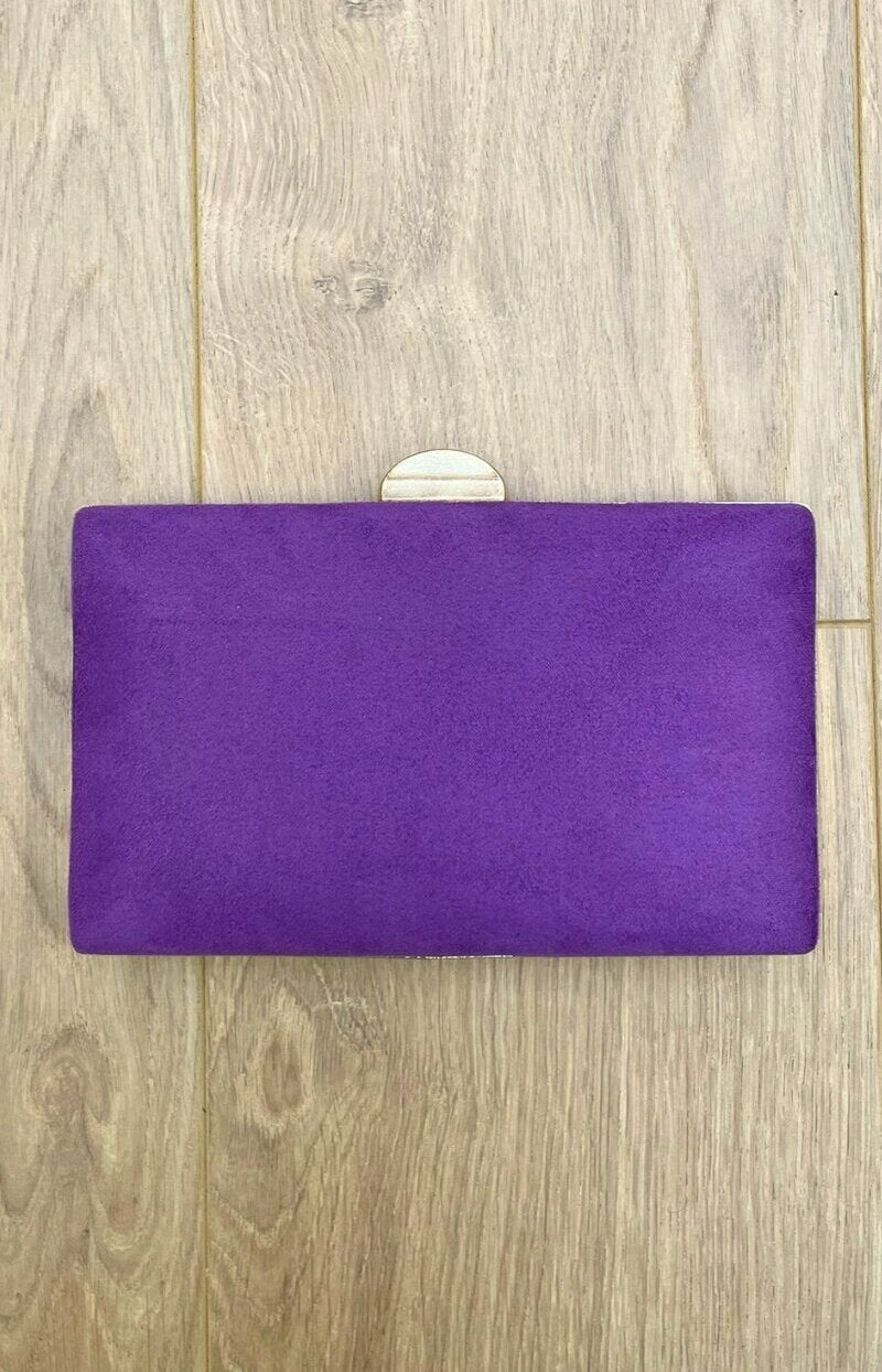 Pochette rectangulaire violet parme