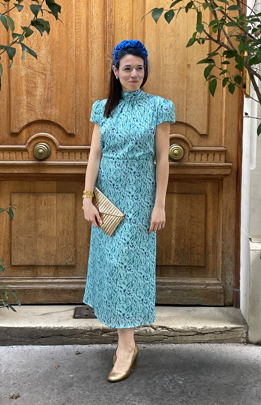 Polin & Moi - Robe bleue motifs