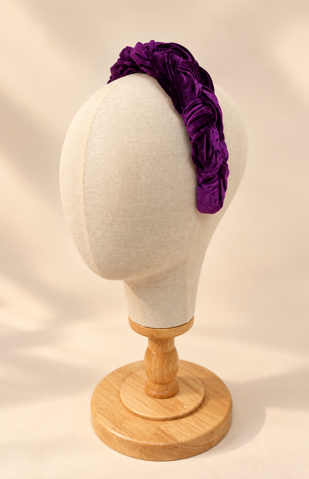 Serre-tête velours violet