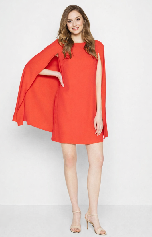 Ralph Lauren - Robe cape corail