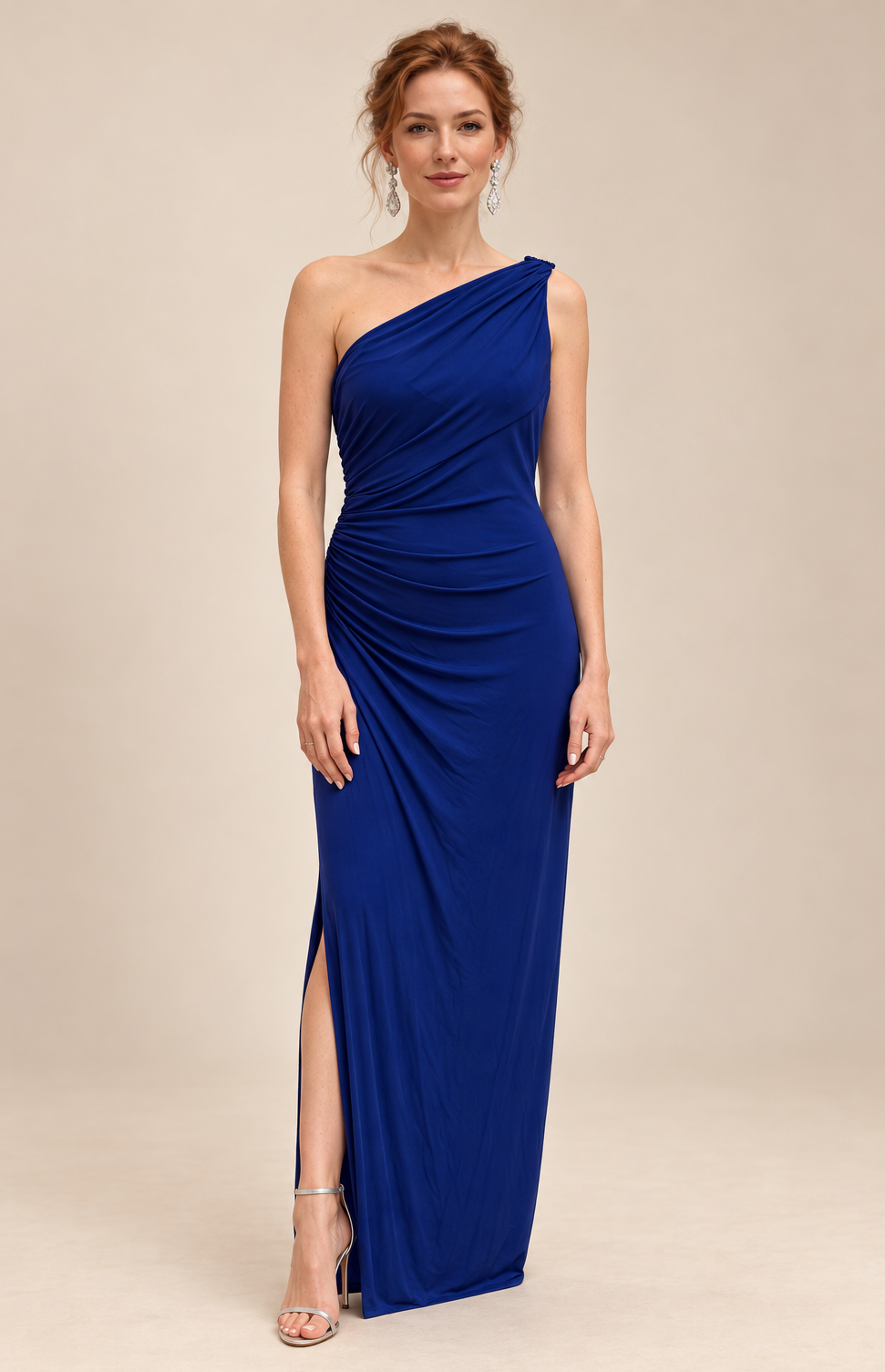 Robe aymétrique bleu roi