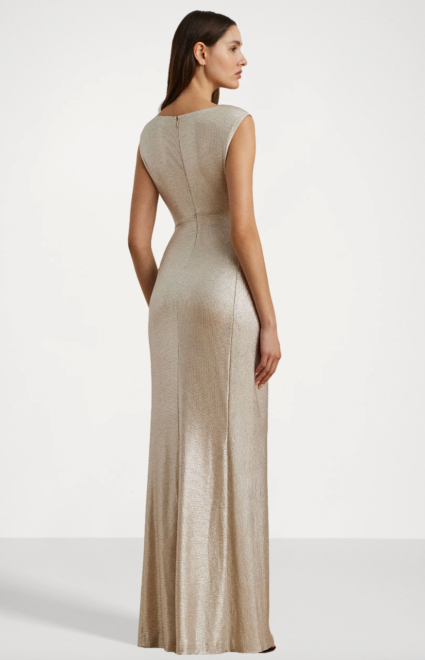 Ralph Lauren - Robe longue métallisée