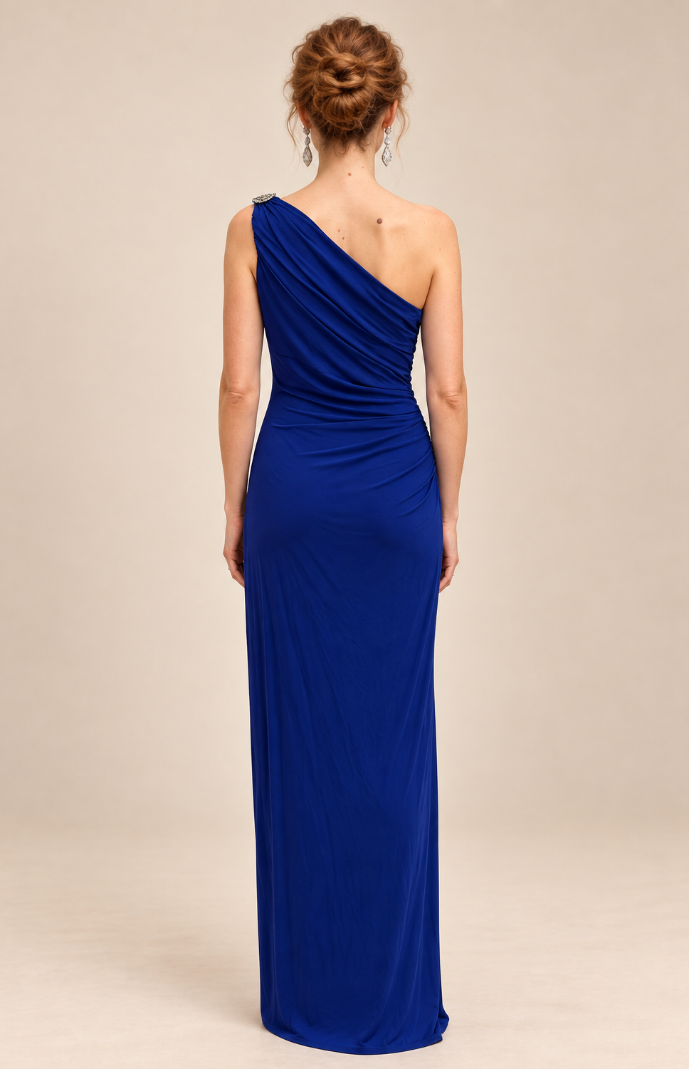 Robe aymétrique bleu roi