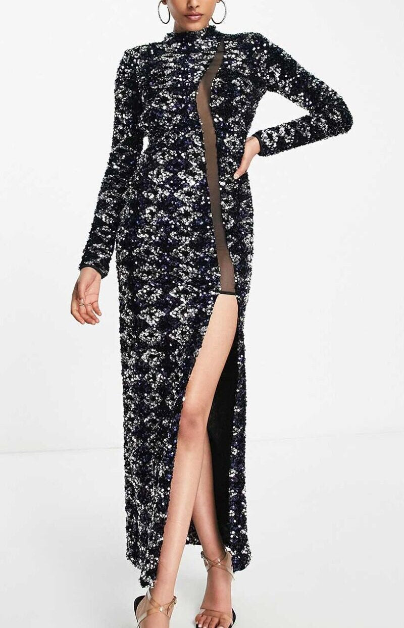 Asos - Robe longue sequins