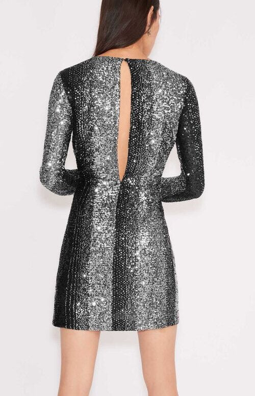 Maje - Robe bicolore sequins location | My Golden Closet