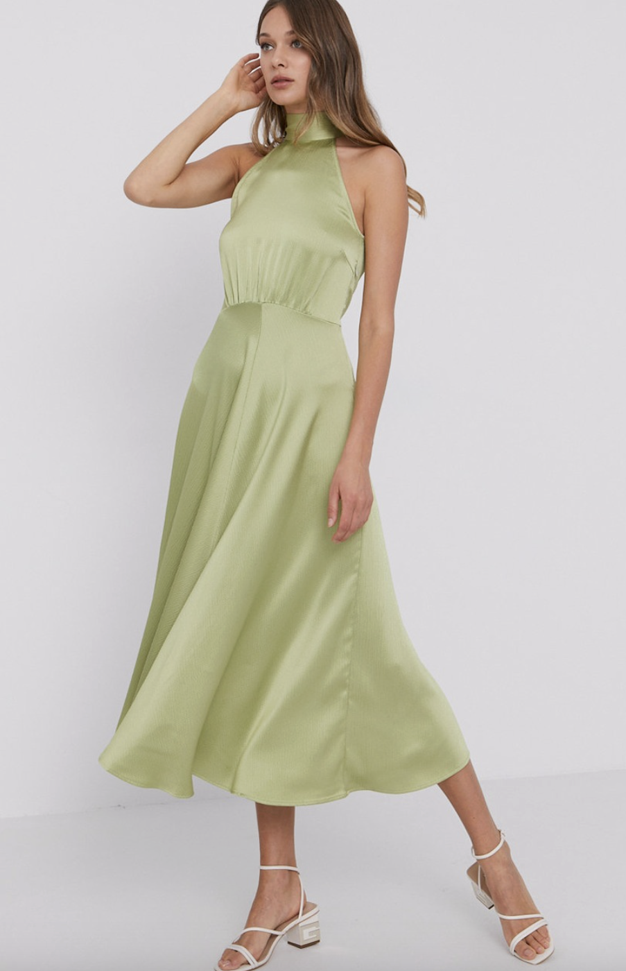 Samsoe samsoe - Robe satin sauge col américain