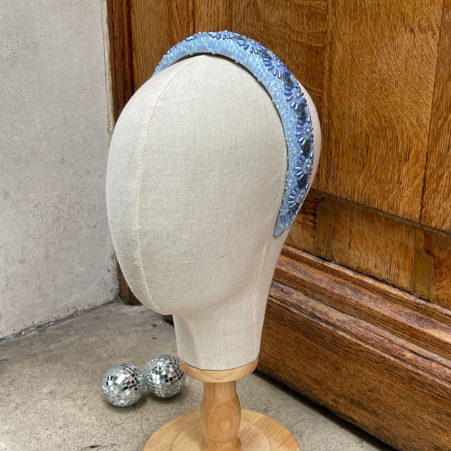 Maison Tiaré - Serre-tête perles bleu ciel