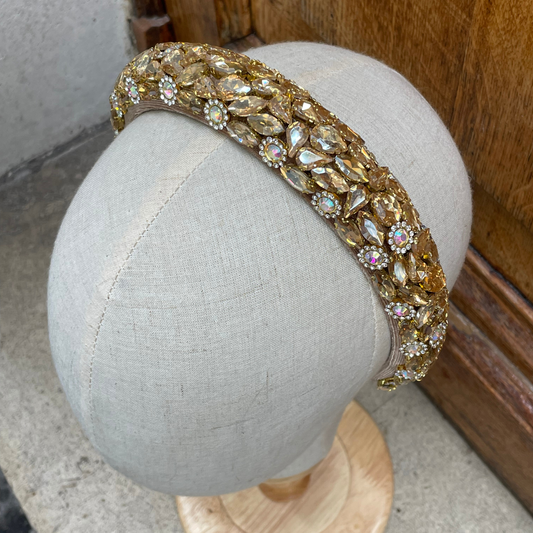 Maison Tiaré - Diadème doré strass