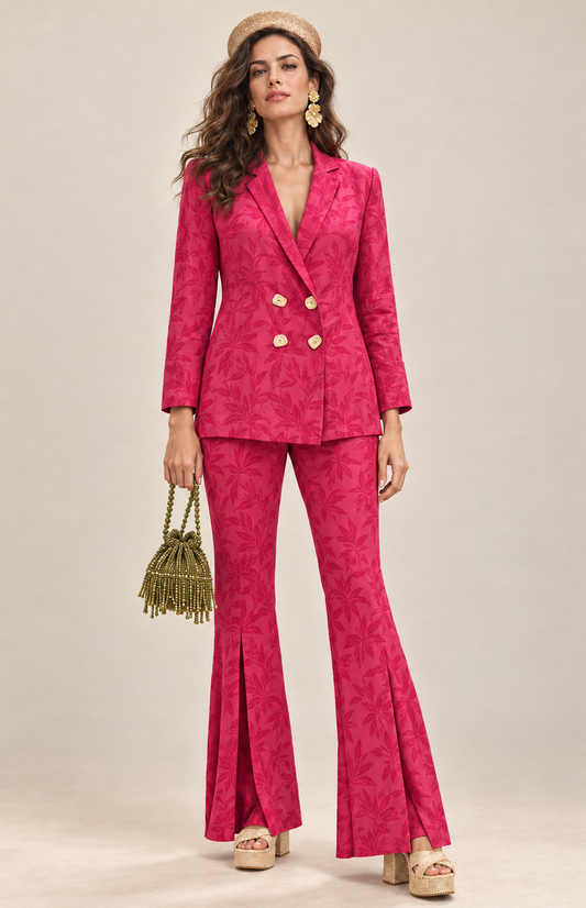 Tailleur fluide fuchsia