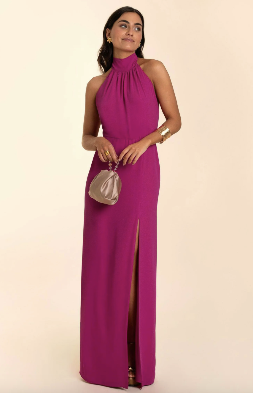 The-Are - Robe rose longue halter