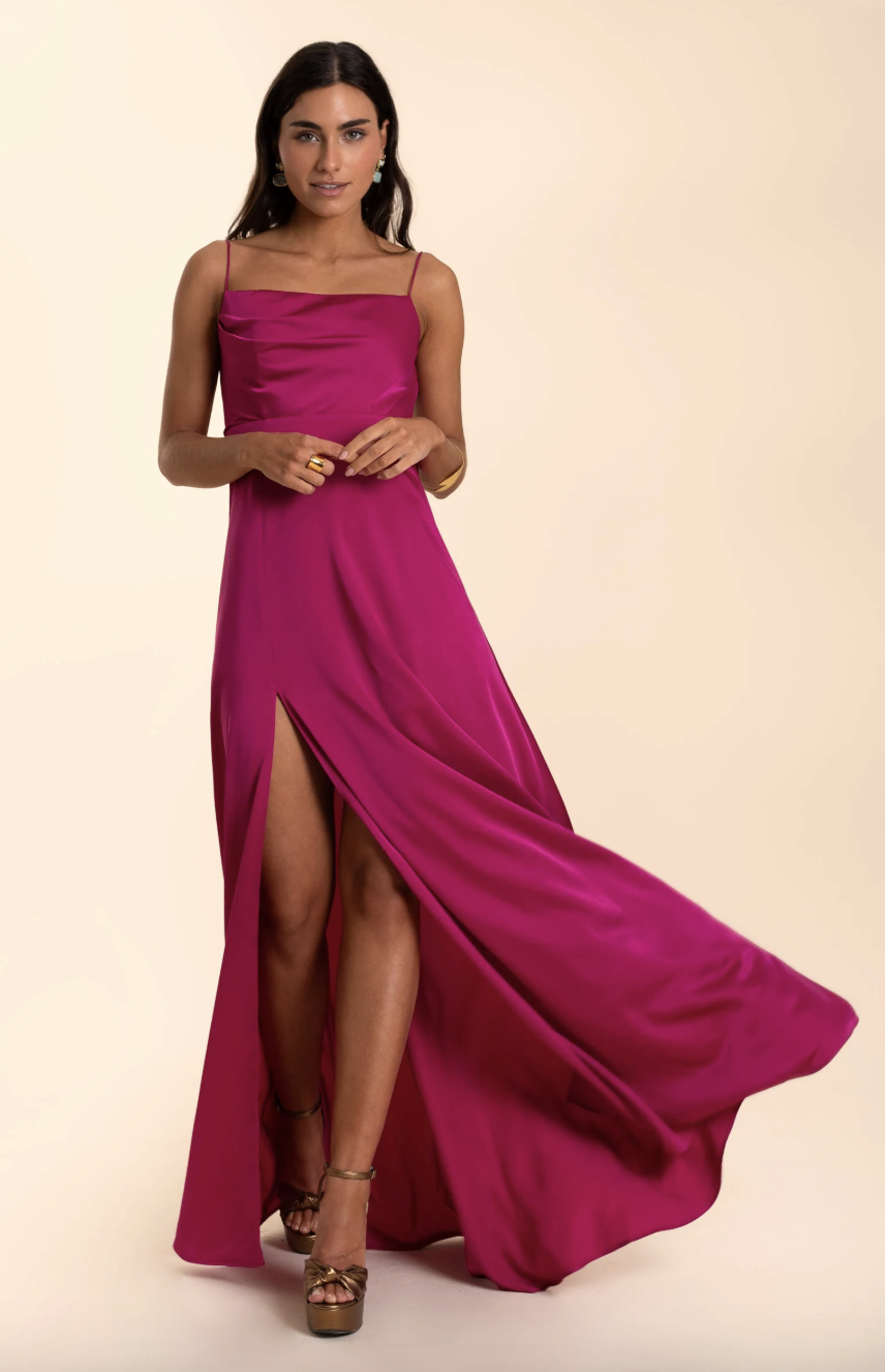 The-Are - Robe longue Hudson rosa