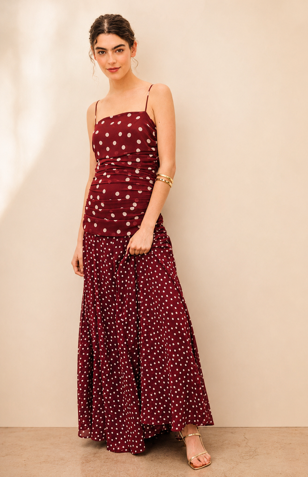 Tintoretto - Robe bordeaux pois