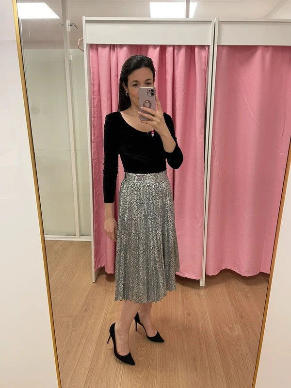 Sezane - Jupe sequins T.38