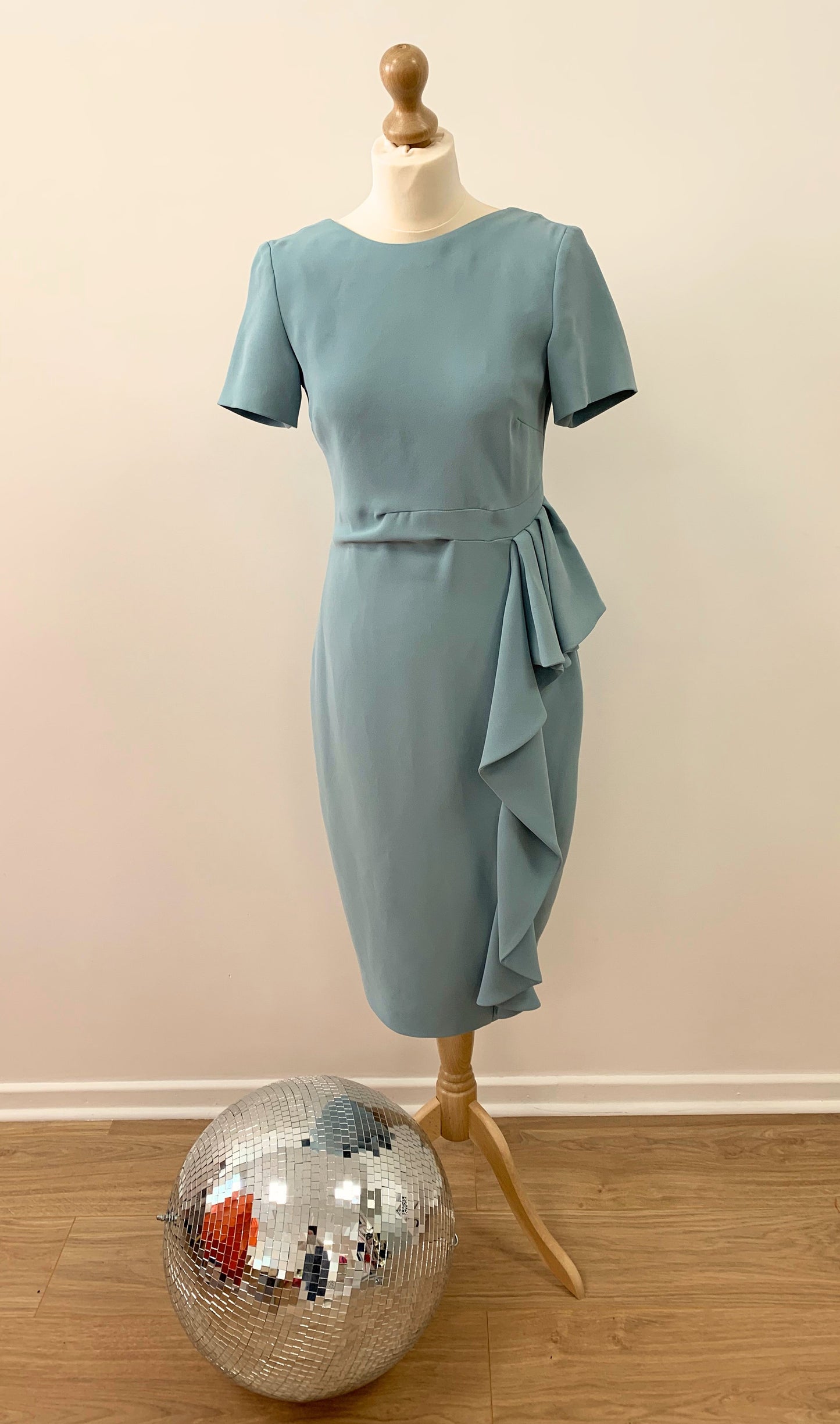 Cherubina - Robe Lucille bleu ciel volants