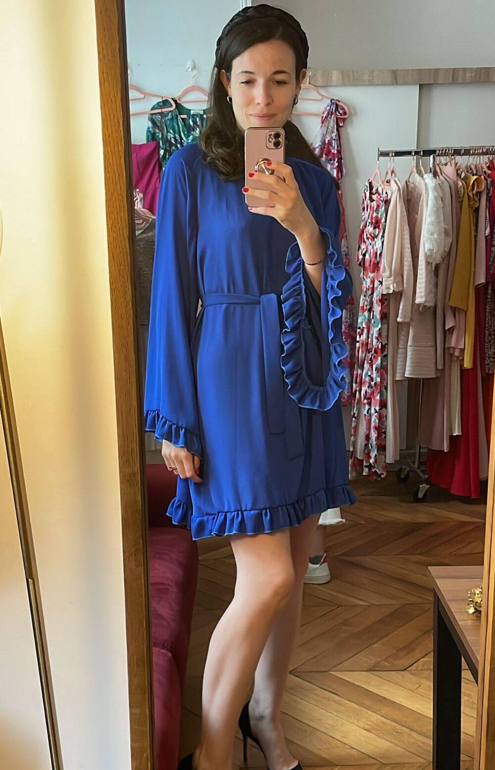 Robe bleu marine discount mango