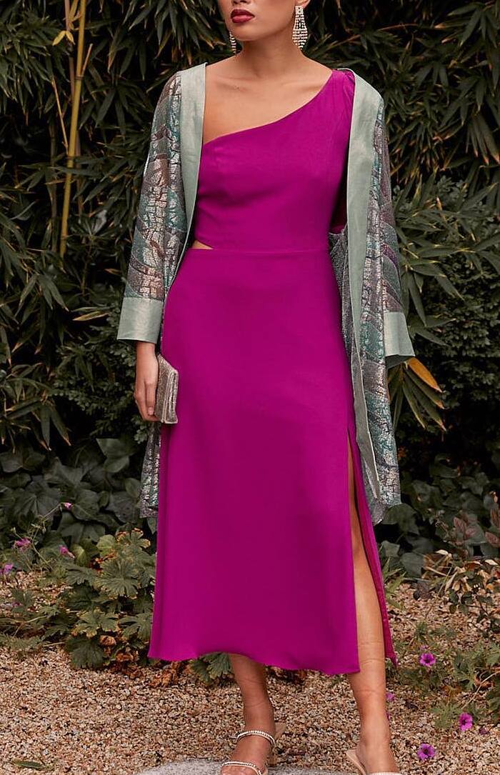 Lady Pipa - Robe violette asymétrique