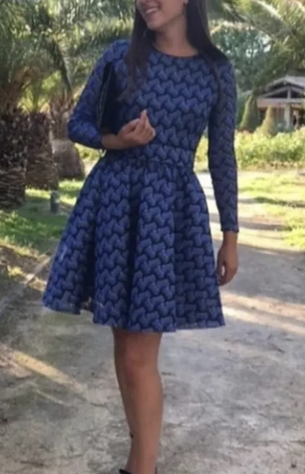 Maje Robe Royani bleue location My Golden Closet